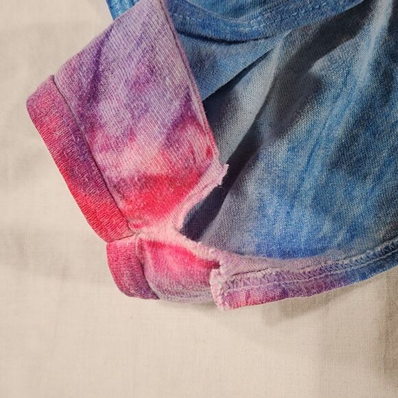 Tie‎ Dye Bahamas Tank Top Size Medium Fringe Hem COCO CAY Pink Blue Purple - Picture 7 of 10